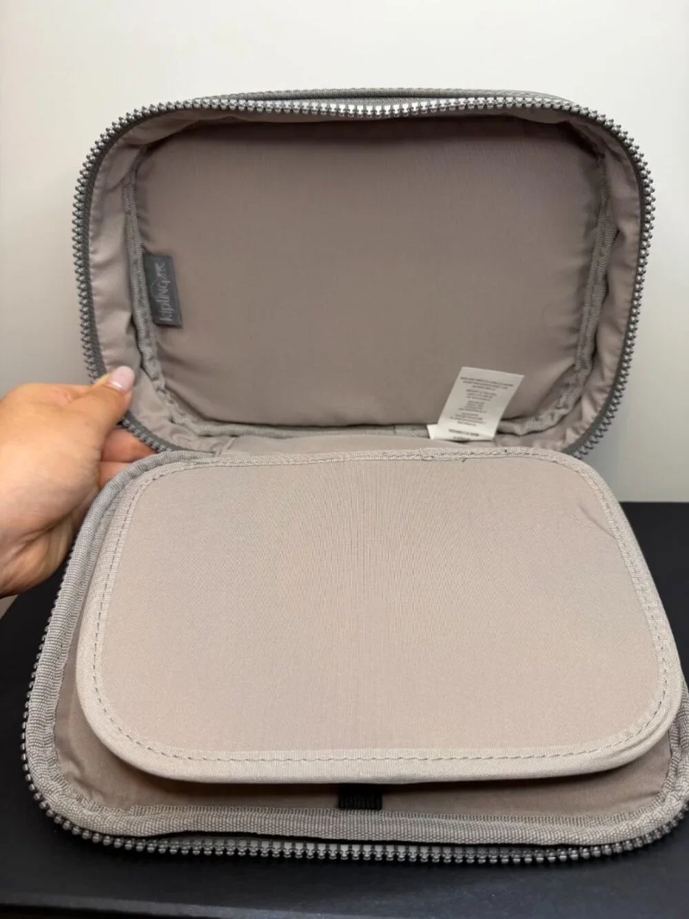 NWT Kipling 100 Pens Case Pencil Pouch Makeup Bag w/Grey Monkey